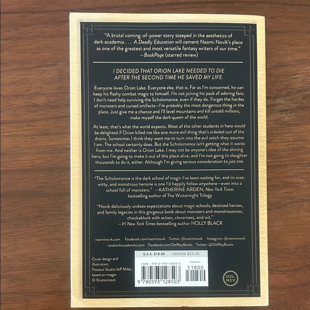A Deadly Education Paperback Book by Naomi Novik - Picture 2 of 2